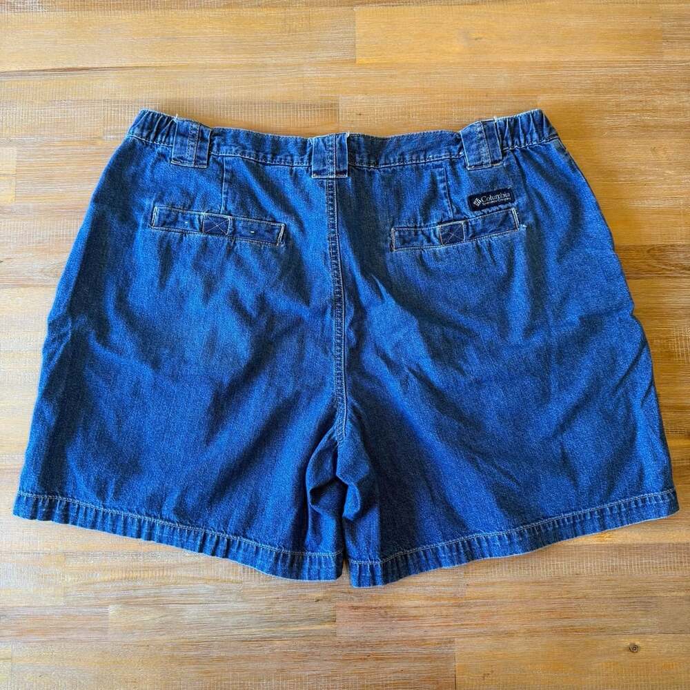 Columbia Sportswear Denim Cargo Shorts Men Size XL Blue Y2K - Picture 2 of 6